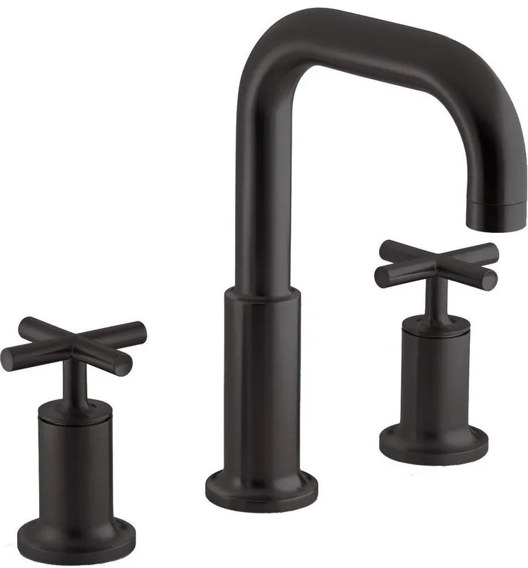 Kohler T14428-3-BL Purist Two Handle Roman Tub Faucet in Matte Black (Trim Only)