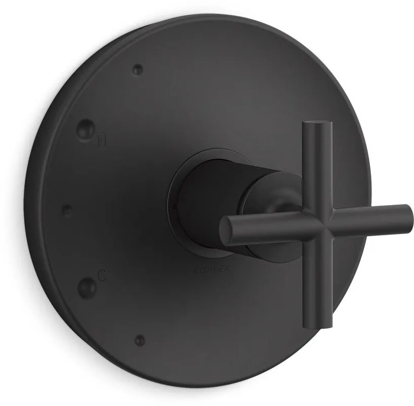 Kohler TS14423-3-BL Purist Single Handle Pressure Balancing Valve Trim in Matte Black