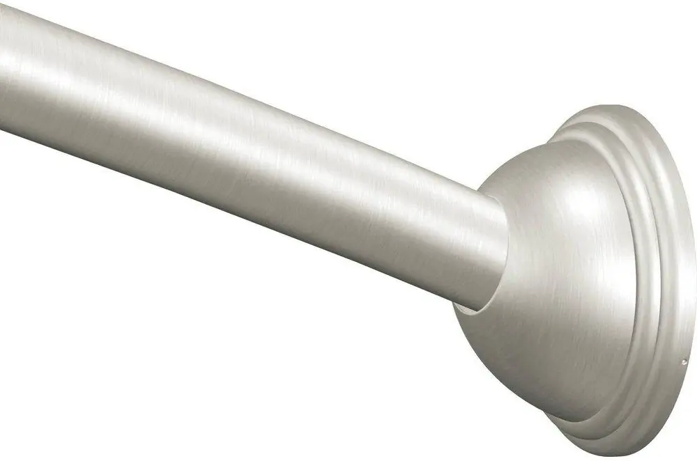 Moen CSR2166BN Curved Shower Rod with Pivoting Flanges in Brushed Nickel