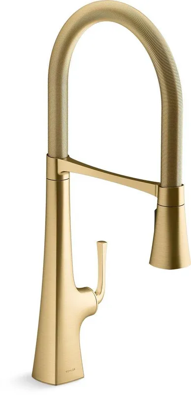 KOHLER 22060-2MB Graze Single Handle Pull Down Kitchen Faucet 1.5 GPM