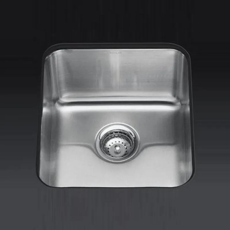Kohler 3331-NA Undertone 15-3/4 x 17-1/2 in. No Hole Stainless Steel Single Bowl Undermount Kitchen Sink