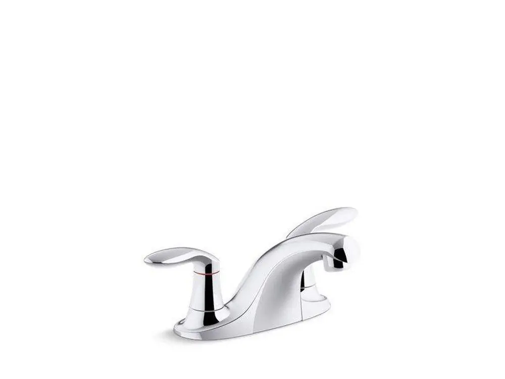 Kohler 15240-4NDRA-CP Coralais Two Handle Centerset Bathroom Sink Faucet in Polished Chrome