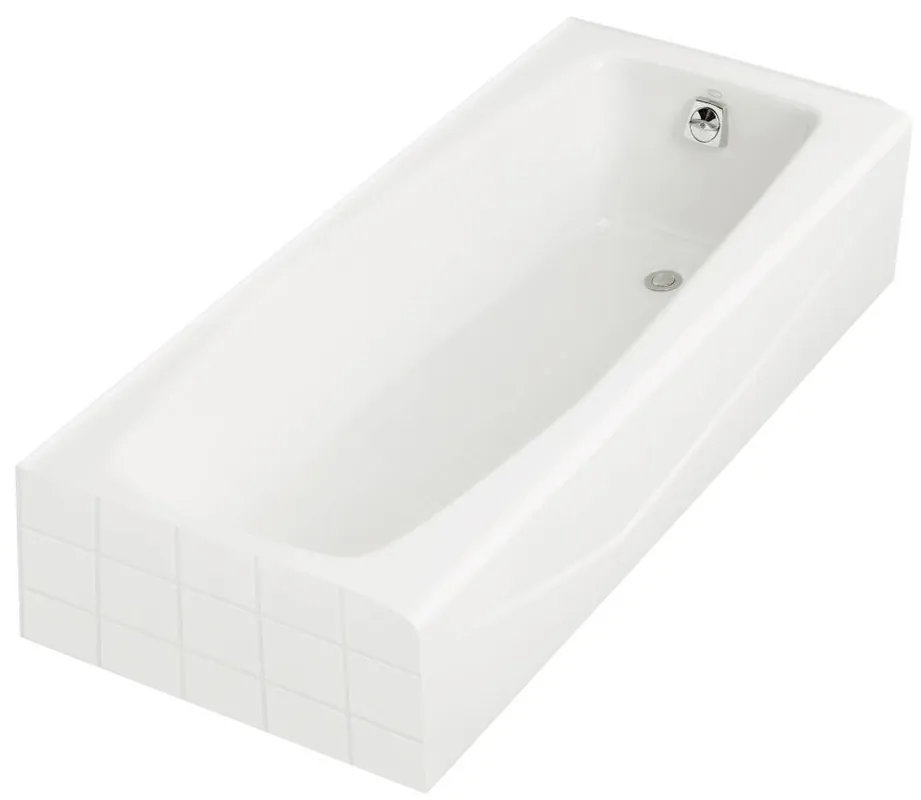 KOHLER 716-0 Villager 60 in. x 30 in. Soaker Alcove Bathtub with Right Drain
