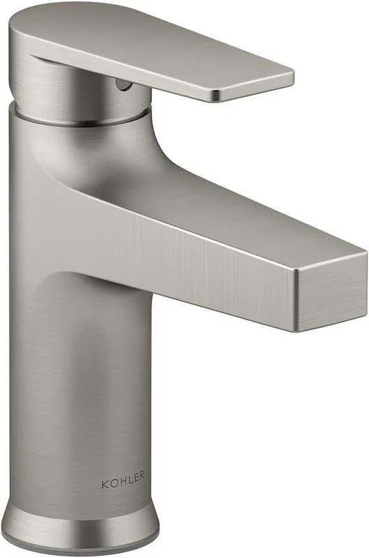Kohler 74013-4-BN Taut Single Handle Monoblock Bathroom Sink Faucet