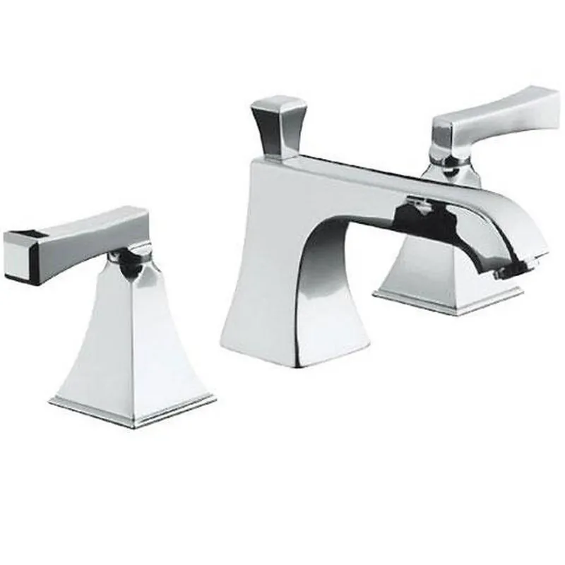 Kohler 454-4V-CP Memoirs Two Handle Widespread Bathroom Sink Faucet in Polished Chrome