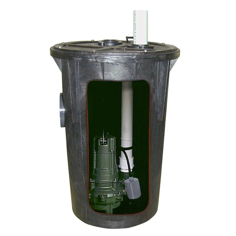 Zoeller 912-0005 912 Series 115V 2/5 hp 90 gpm Polyethylene Sewage Pump and Basin System with 20 ft. Cord