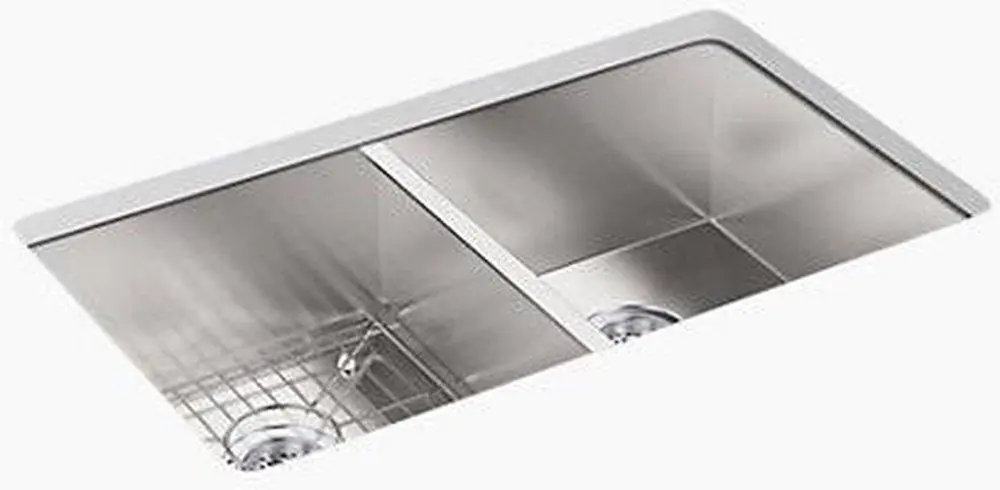 Kohler 3820-1-NA Vault 33 x 22 in. 1-Hole Stainless Steel Double Bowl Dual Mount Kitchen Sink