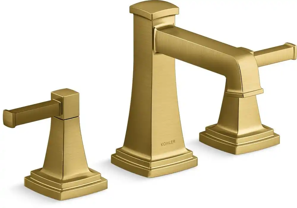Kohler 27399-4-2MB Riff Two Handle Widespread Bathroom Sink Faucet in Vibrant Brushed Moderne Brass