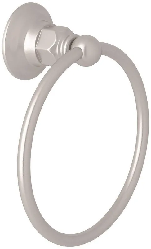 ROHL ROT4STN Arcana Round Closed Towel Ring in Satin Nickel