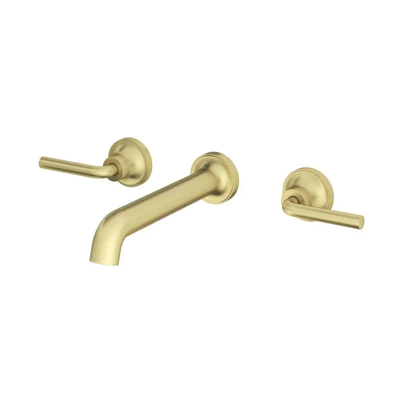 Pfister LG49-TNT2BG Tenet Two Handle Wall Mount Widespread Bathroom Sink Faucet in Brushed Gold