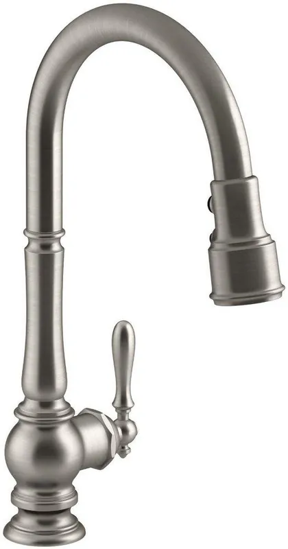Kohler 99259-VS Artifacts Single Handle Pull Down Kitchen Faucet in Vibrant Stainless