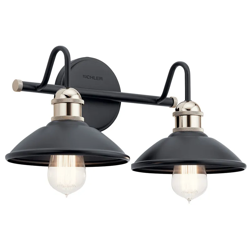 Kichler 45944BK Bring a Touch of the Outdoors in with Clyde 2-Light Bath Light