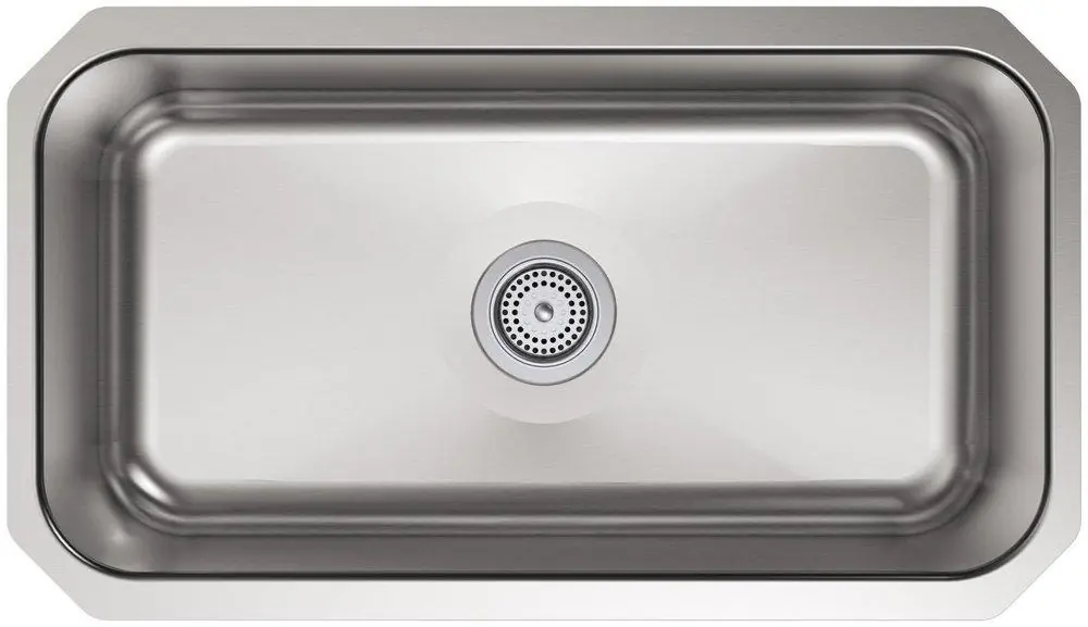 KOHLER 5290-NA Undertone 31-1/4 x 17-7/8 in Stainless Steel Single Bowl Undermount Kitchen Sink with Sound Dampening