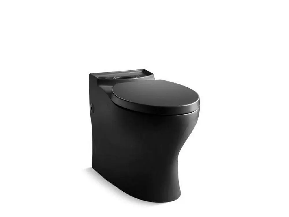 Kohler 4326-7 Persuade Elongated Toilet Bowl in Black Black