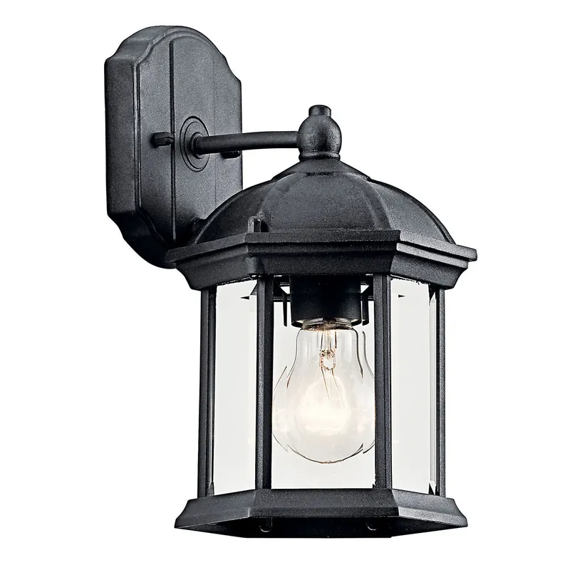 Kichler 49183BK The Barrie 10.25 Inch 1 Light Outdoor Wall Light