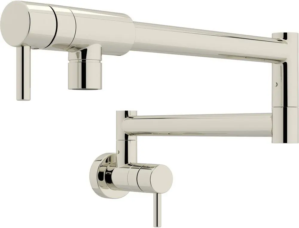 Rohl QL66L-PN-2 Wall Mount Pot Filler in Polished Nickel