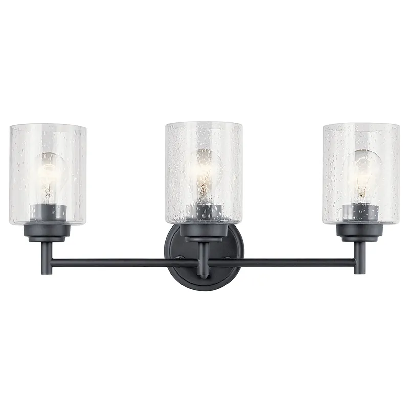 Kichler 45886BK Winslow 21.5in 3 Light Vanity Light