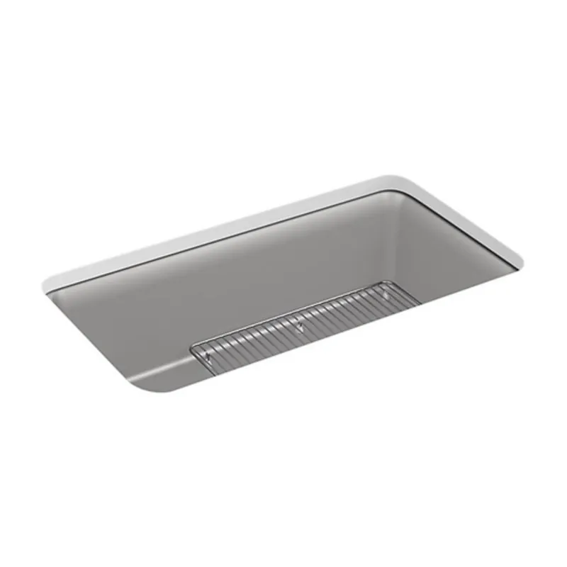 KOHLER 8206-CM4 Cairn 33-1/2 x 18-5/16 in. No Hole Composite Single Bowl Undermount Kitchen Sink