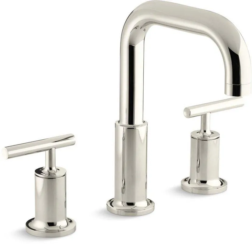 KOHLER T14428-4-SN Purist Two Handle Roman Tub Faucet in Vibrant Polished Nickel (Trim Only)