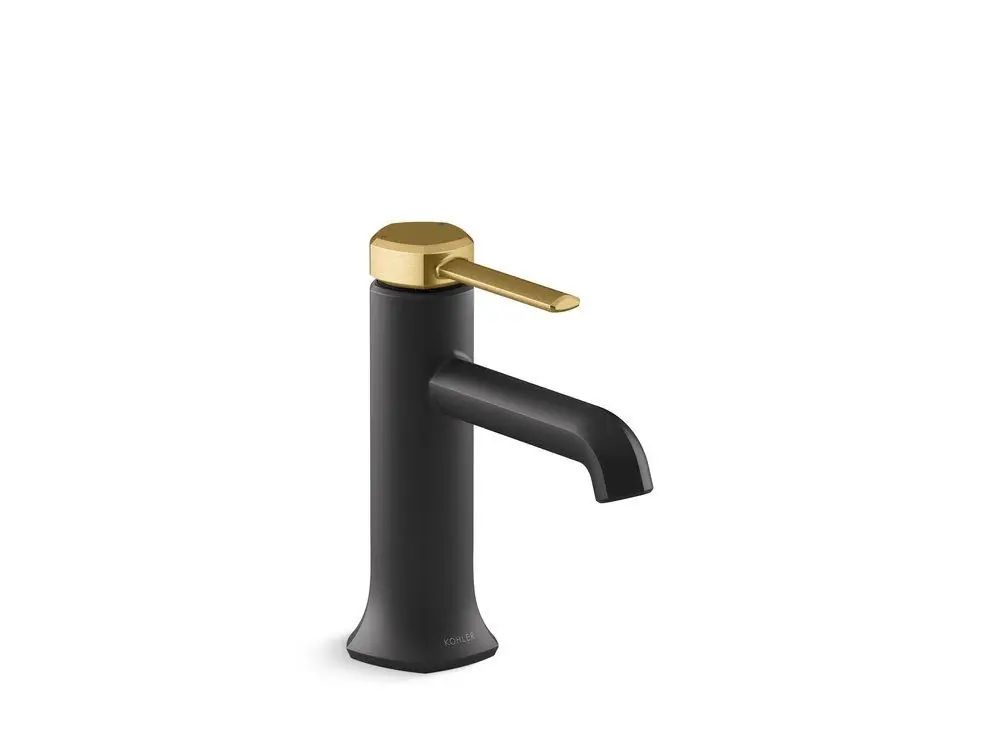 Kohler 27000-4-BMB Occasion Single Handle Bathroom Sink Faucet in Matte Black