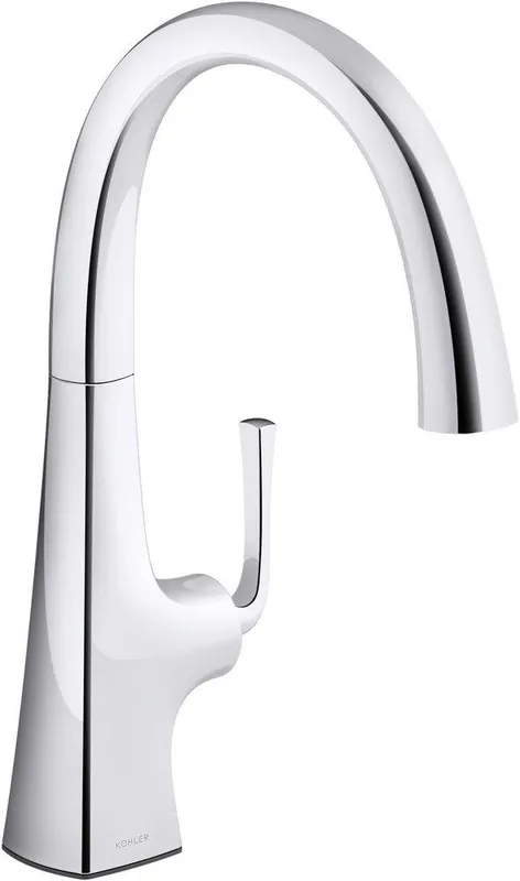 KOHLER 22065-CP Graze Single Handle Bar Faucet in Polished Chrome