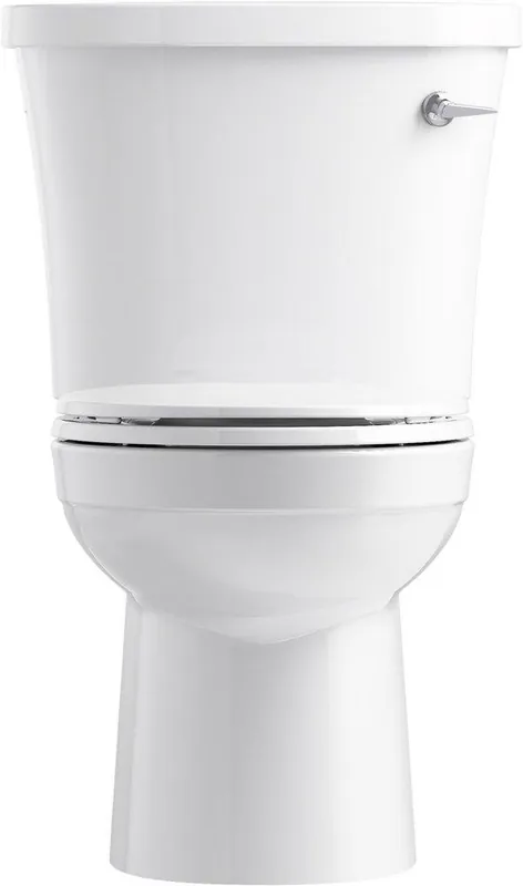 Kohler 25087-TR-0 Kingston Two-Piece Elongated 1.28 GPF Toilet with Right-Hand Trip Lever and Tank Cover Locks