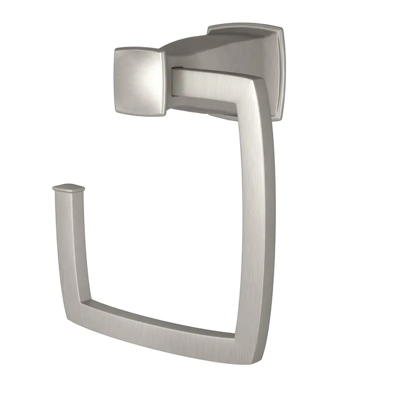 Moen MY3586BN Hensley Towel Ring with Press and Mark in Brushed Nickel