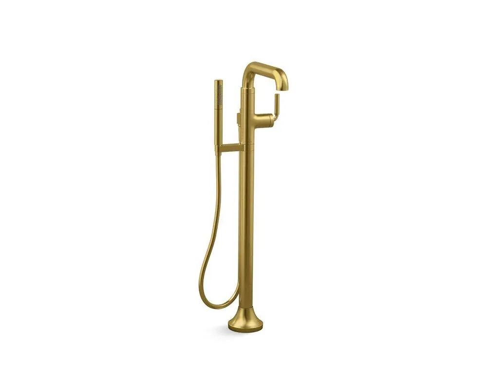 KOHLER T27424-4-2MB Tone Single Handle Lever Floor Mount Filler in Vibrant Brushed Moderne Brass