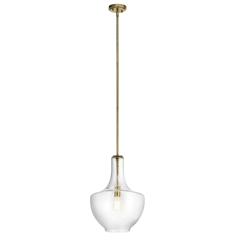 Kichler 42046NBR The Everly 19.75 one light pendant A19