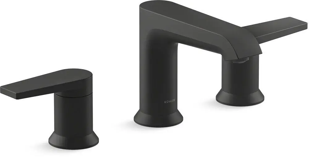 Kohler 97093-4-BL Hint Two Handle Widespread Bathroom Sink Faucet in Black