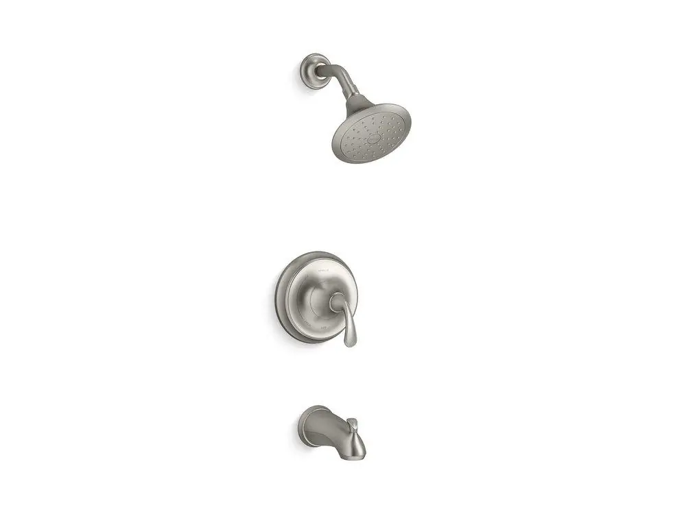 KOHLER TS10274-4-BN Forte One Handle Single Function Bathtub & Shower Faucet in Vibrant Brushed Nickel (Trim Only)