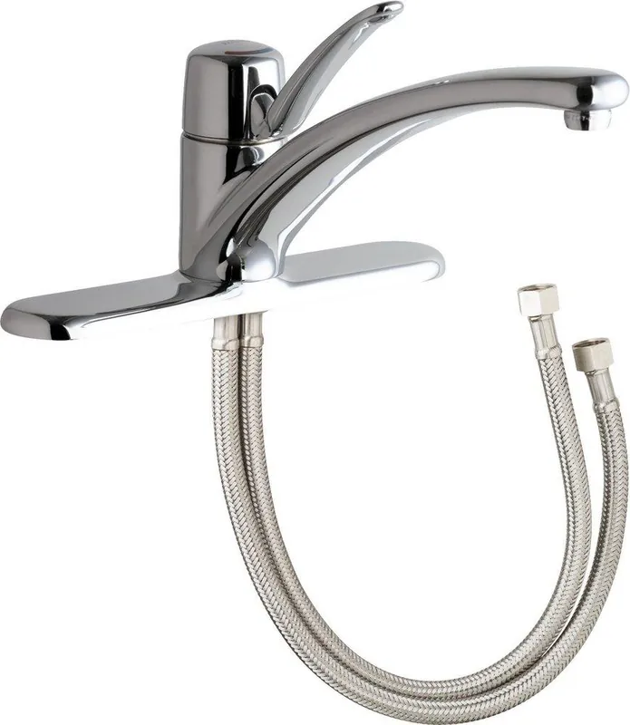 Chicago Faucets 2300-8E34ABCP Single Handle Kitchen Faucet in Polished Chrome