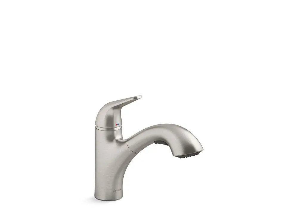 Kohler 30612-VS Jolt Single Handle Pull Out Kitchen Faucet in Vibrant Stainless
