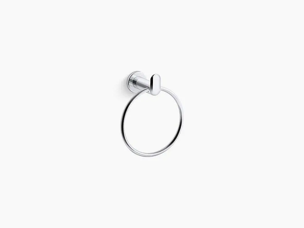 Kohler 97898-CP Kumin Round Closed Towel Ring in Polished Chrome