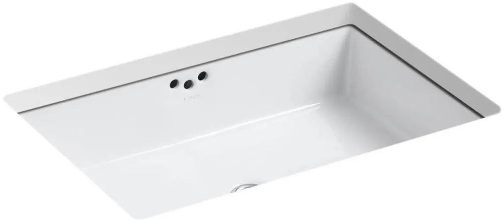 Kohler 2297-0 Kathryn 23-7/8 x 15-5/8 in. Rectangular Undermount Bathroom Sink in White