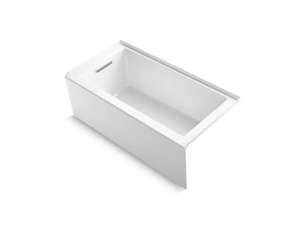 KOHLER 1956-LA-0 Underscore 60 in. x 30 in. Soaker Alcove Bathtub with Left Drain