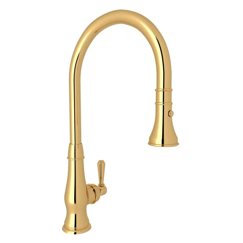 ROHL A3420LMIB-2 Patrizia Single Handle Pull Down Kitchen Faucet in Inca Brass