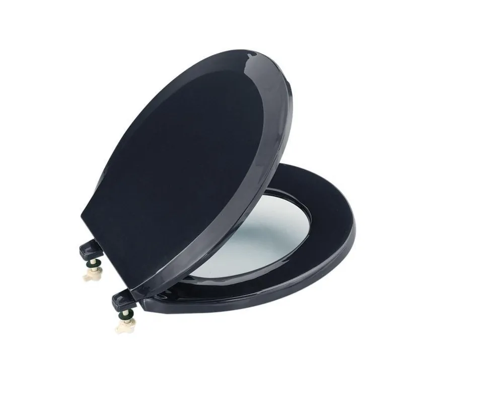 KOHLER 4662-52 Lustra Round Closed Front Toilet Seat with Cover in Navy Blue