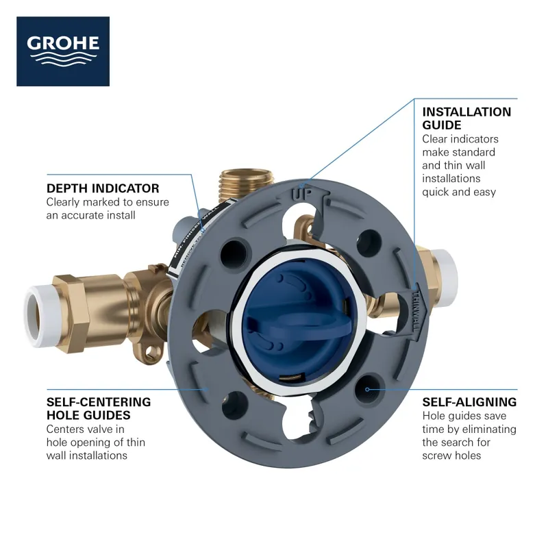 Grohe 35114000 Pressure Balance Rough-In Valve