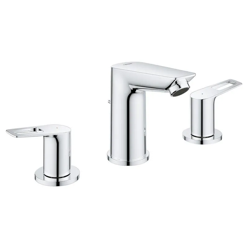 GROHE 20225001 BauLoop Two Handle Widespread Bathroom Sink Faucet 1.2 GPM