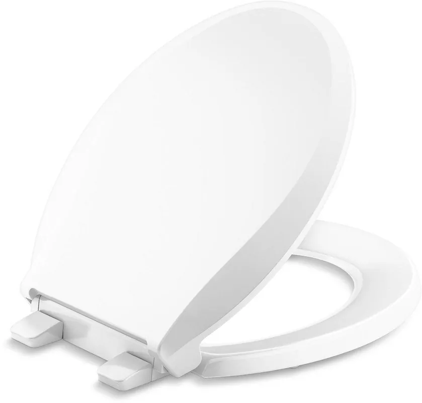 KOHLER 4639-RL-0 Cachet Round Closed Front Toilet Seat with Cover in White
