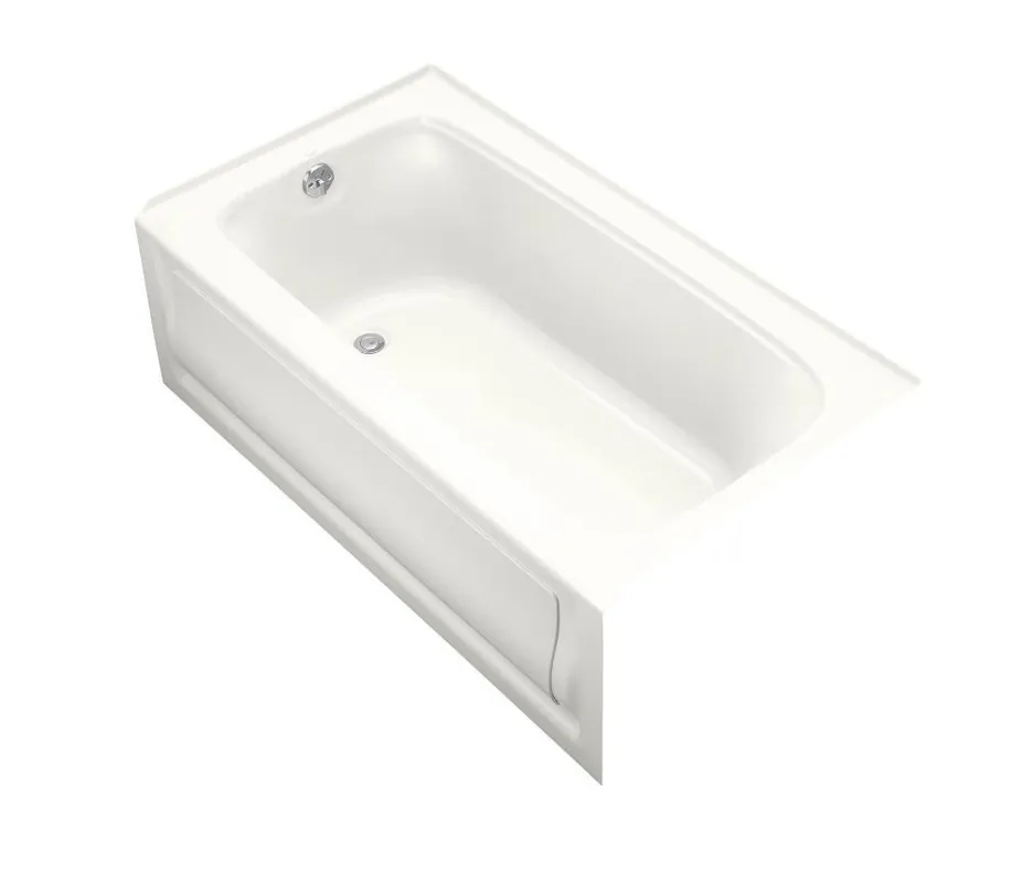 KOHLER 1150-LA-0 Bancroft 60 in x 32 in Soaker Alcove Bathtub with Left Drain