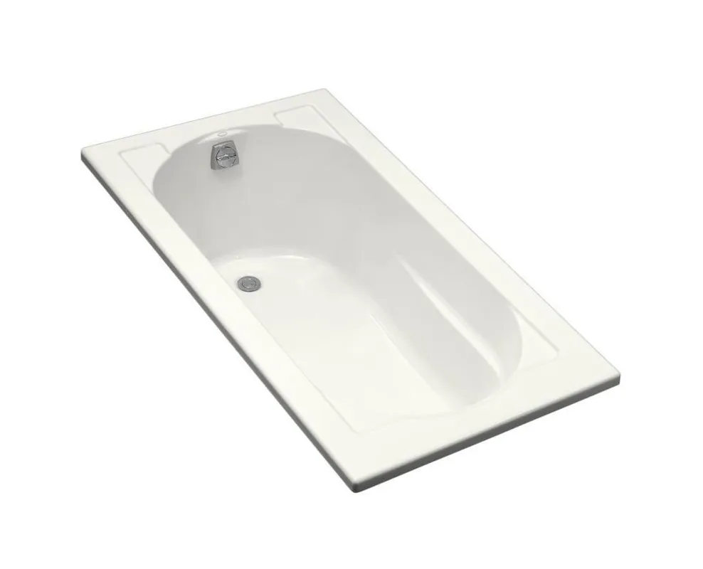 KOHLER 1184-0 Devonshire 60 x 32 in. Soaker Drop-In Bathtub with Reversible Drain