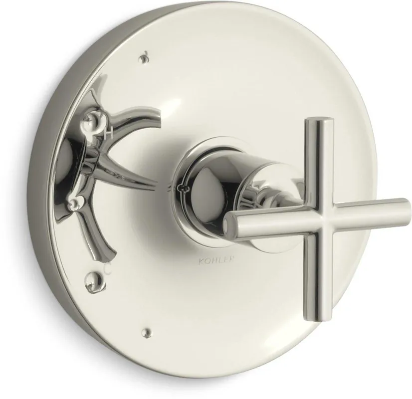 Kohler TS14423-3-SN Purist Single Handle Pressure Balancing Valve Trim in Vibrant Polished Nickel