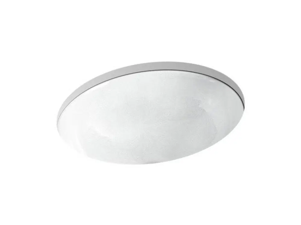 Kohler 14218-FP1-0 19-3/16 x 16-1/8 in. Oval Undermount Bathroom Sink in White
