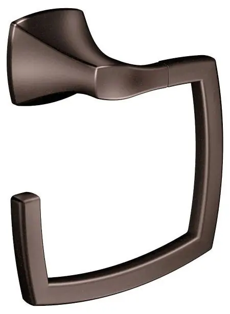 Moen YB5186ORB Voss Rectangular Open Towel Ring in Oil Rubbed Bronze