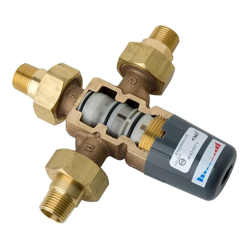 Symmons 7-230-CK-M - 3/4 x 3/4 MPT Thermostatic Mixing Valve