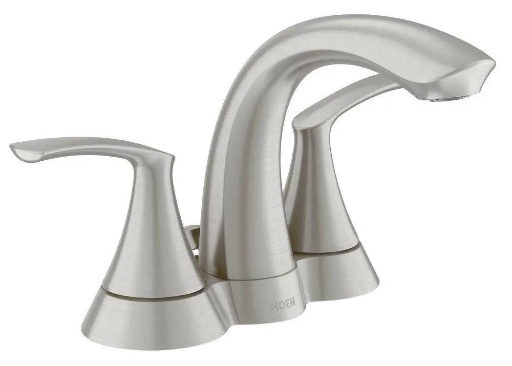 Moen WS84550SRN Darcy Two Handle Centerset Bathroom Sink Faucet in Spot Resist Brushed Nickel