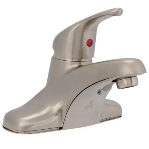 Moen CA40711BN Cleveland Faucet Cornerstone Single Handle Bathroom Faucet (Brushed Nickel) w/ 50/50 Drain