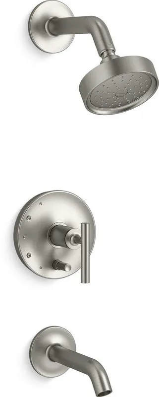 Kohler T14420-4G-BN Purist One Handle Single Function Bathtub & Shower Faucet in Vibrant Brushed Nickel Trim Only